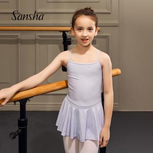 Sansha 法国三沙儿童芭蕾舞吊带练功服 女童舞蹈体操连体服演出服