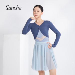 sansha 三沙成人舞蹈外套 秋冬芭蕾舞针织上衣短款保暖毛衣练功服